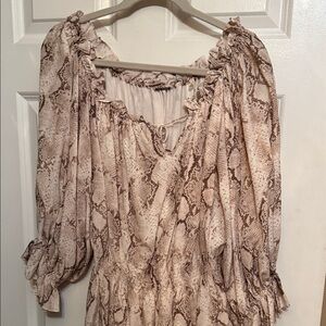 Elie Tahari Snake Print Blouse